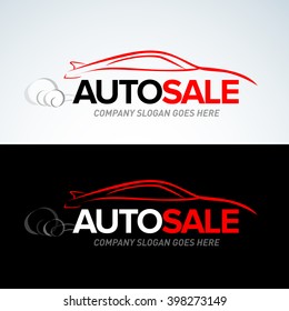 Auto logo, car logotype - car service and repair, vector set. Car logo. Isolated auto theme logo.