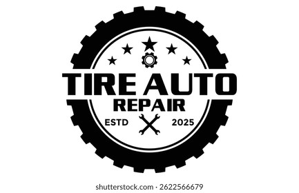 Auto logo design of a mechanic auto repair vector template illustration