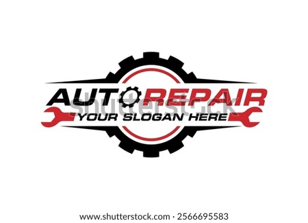 Auto logo design template of a mechanic auto repair vector