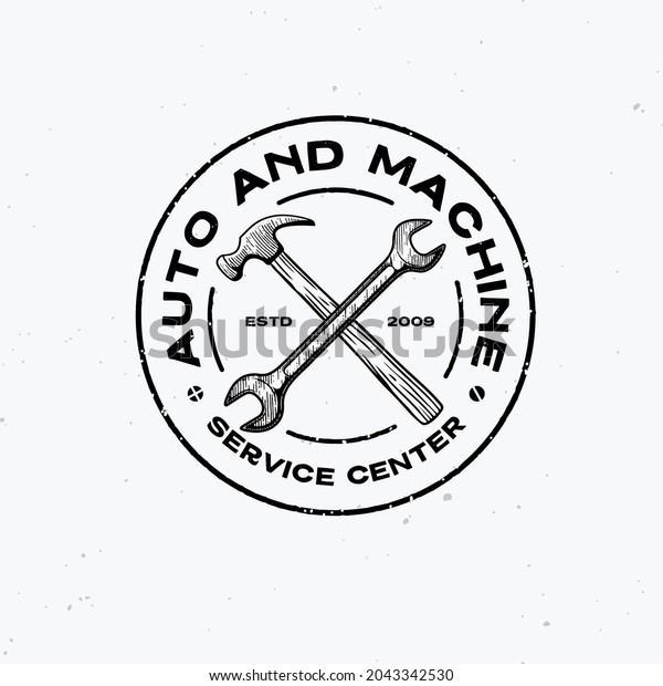 auto and machine service\
badge logo