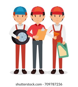 auto mechanic cartoon service