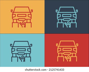 Auto Mechanic Fix Car Logo Template, Simple Flat Icon Of auto,mechanic,service
