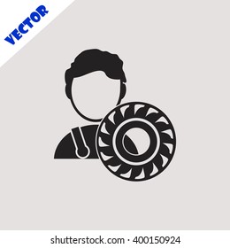 Auto mechanic icon.