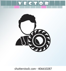 Auto mechanic icon.