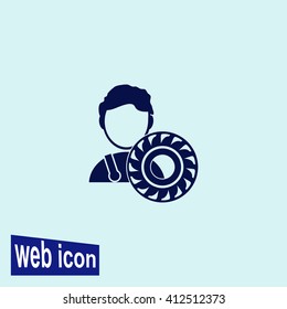 Auto mechanic icon.