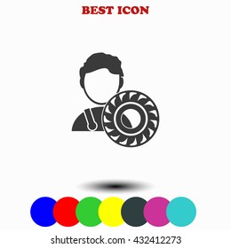 Auto mechanic icon. 