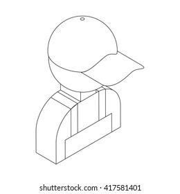 Auto mechanic icon, isometric 3d style