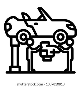 Auto mechanic icon. Outline auto mechanic vector icon for web design isolated on white background