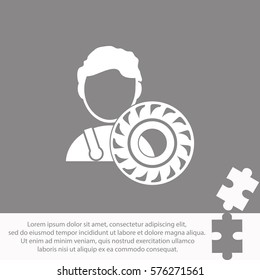 Auto mechanic  icon Vector design.