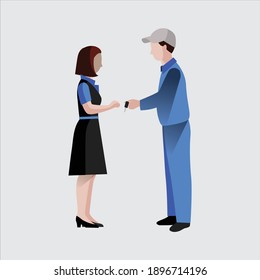 Auto mechanic icons set. Cartoon set of auto mechanic vector icons for web design
Car repair service with professional workers. Vehicle and men in uniform.