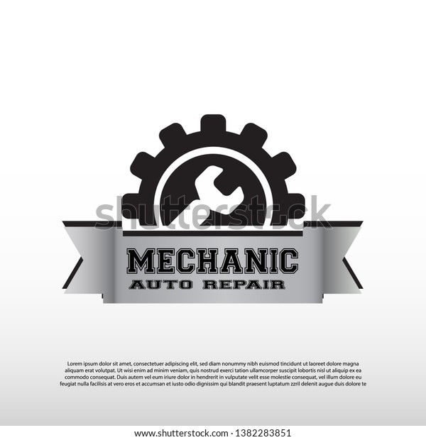 Auto mechanic logo design,car service icon,\
repair sign, technology\
-vector