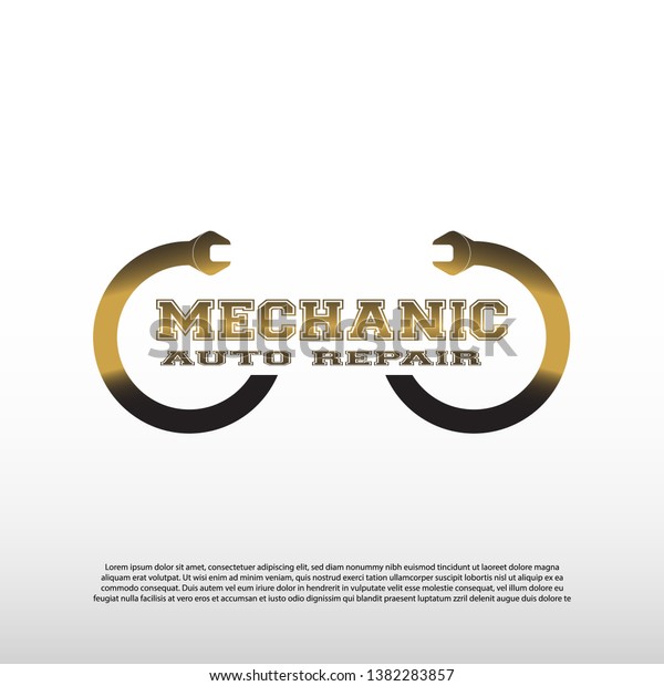 Auto mechanic logo design,car service icon,\
repair sign, technology\
-vector