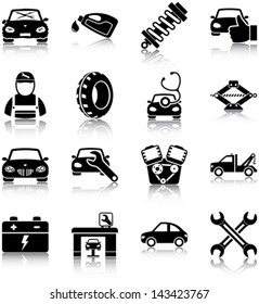 Auto Mechanic Related Icons/ Silhouettes.