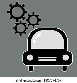 Auto mechanic related icons,vector tools.