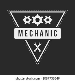 Auto mechanic service. Mechanic service logo set. Repair service auto mechanic logos. Car vintage vector logo set.