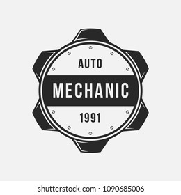 Auto mechanic service. Mechanic service logo set. Repair service auto mechanic logos. Car vintage vector logo set.