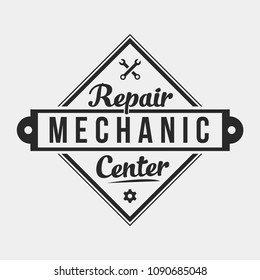 Auto mechanic service. Mechanic service logo set. Repair service auto mechanic logos. Car vintage vector logo set.