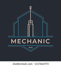Auto mechanic service. Mechanic service logo set. Repair service auto mechanic logos. Car vintage vector logo set. Vector illustration.
