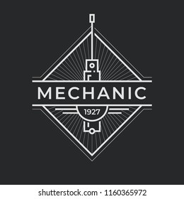 Auto mechanic service. Mechanic service logo set. Repair service auto mechanic logos. Car vintage vector logo set. Vector illustration.