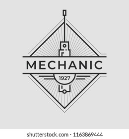 Auto mechanic service. Mechanic service logo set. Repair service auto mechanic logos. Car vintage vector logo set. Vector illustration.