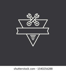 Auto mechanic service. Mechanic service logo set. Repair service auto mechanic logos. Car vintage vector logo set. Vector illustration.