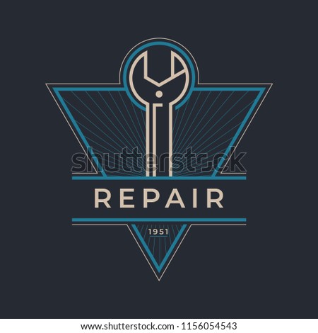 Auto mechanic service. Mechanic service logo set. Repair service auto mechanic logos. Car vintage vector logo set. Vector illustration.