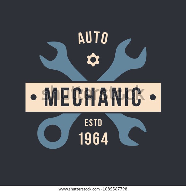 Auto\
mechanic service. Mechanic service logo set. Repair service auto\
mechanic logos. Car vintage vector logo\
set.
