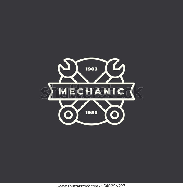 Auto mechanic service. Mechanic service\
logo set. Repair service auto mechanic logos. Car vintage vector\
logo set. Vector\
illustration.