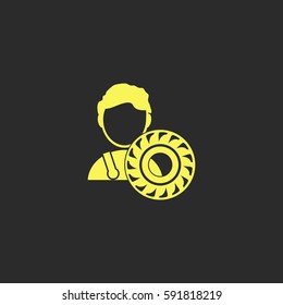 Auto mechanic vector  icon.