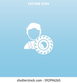 Auto mechanic vector  icon.