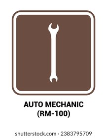 señal de vector mecánico automático, servicios de automoción y señales de recreación