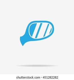 Auto mirror icon. Vector concept illustration for design.