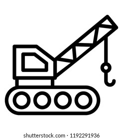Auto mobile crane for construction site equipment
