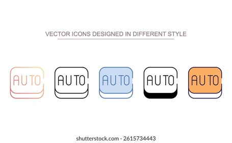 Auto Mode icon design with white background stock illustration
