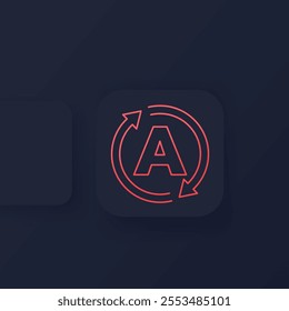 auto mode icon, line vector design