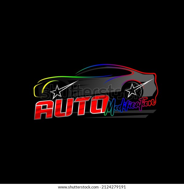 auto\
modification logo template. vector design.\
\
