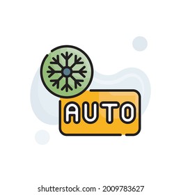 Auto mood vector outline filled icon style illustration. EPS 10 file symbol