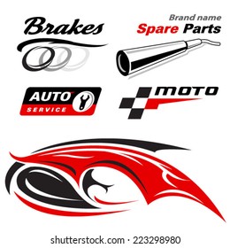 auto moto icons related with speed