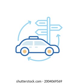 Auto Navigation Vector Icon style illustration. EPS 10 File