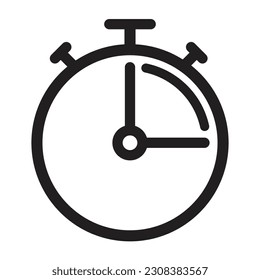 Auto off timer icon isolated on white background