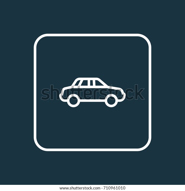Auto Outline Symbol. Premium Quality Isolated Car\
Element In Trendy Style.