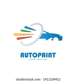 Auto Paint colorful Logo Design Symbol Template Flat Style Vector Illustration