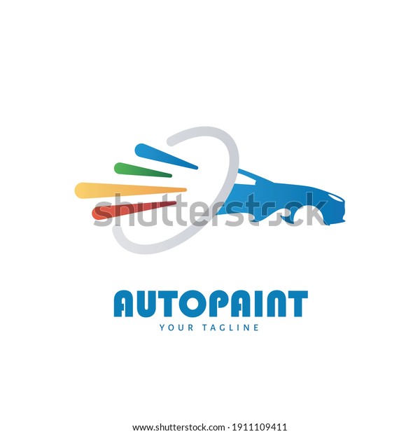 Auto Paint colorful Logo Design Symbol\
Template Flat Style Vector\
Illustration
