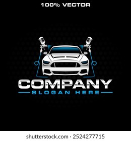 auto paint logo vector illustration template design