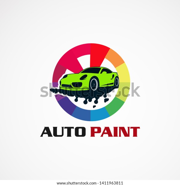 auto paint service car logo vector, icon,\
element, and template for\
company