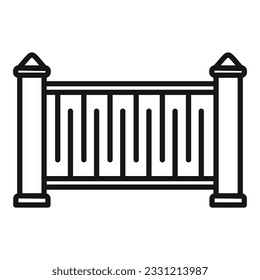 Auto parking icon outline vector. Automatic security. Entry garage