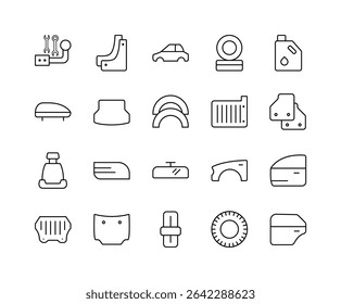Auto parts 2 vector icon designs 