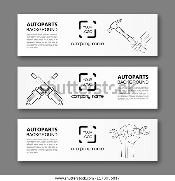 Auto parts banner. Modern template vector design.\
Vector car service design auto parts template. Header Design\
Elements. Abstract auto parts banner template background.\
Collection car service\
design