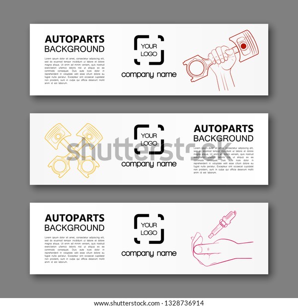 Auto parts banner. Modern template vector design.
Vector car service design auto parts template. Header Design
Elements. Abstract auto parts banner template background.
Collection car service
design