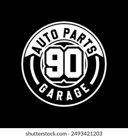 AUTO PARTS GARAGE VECTOR LOGO 90